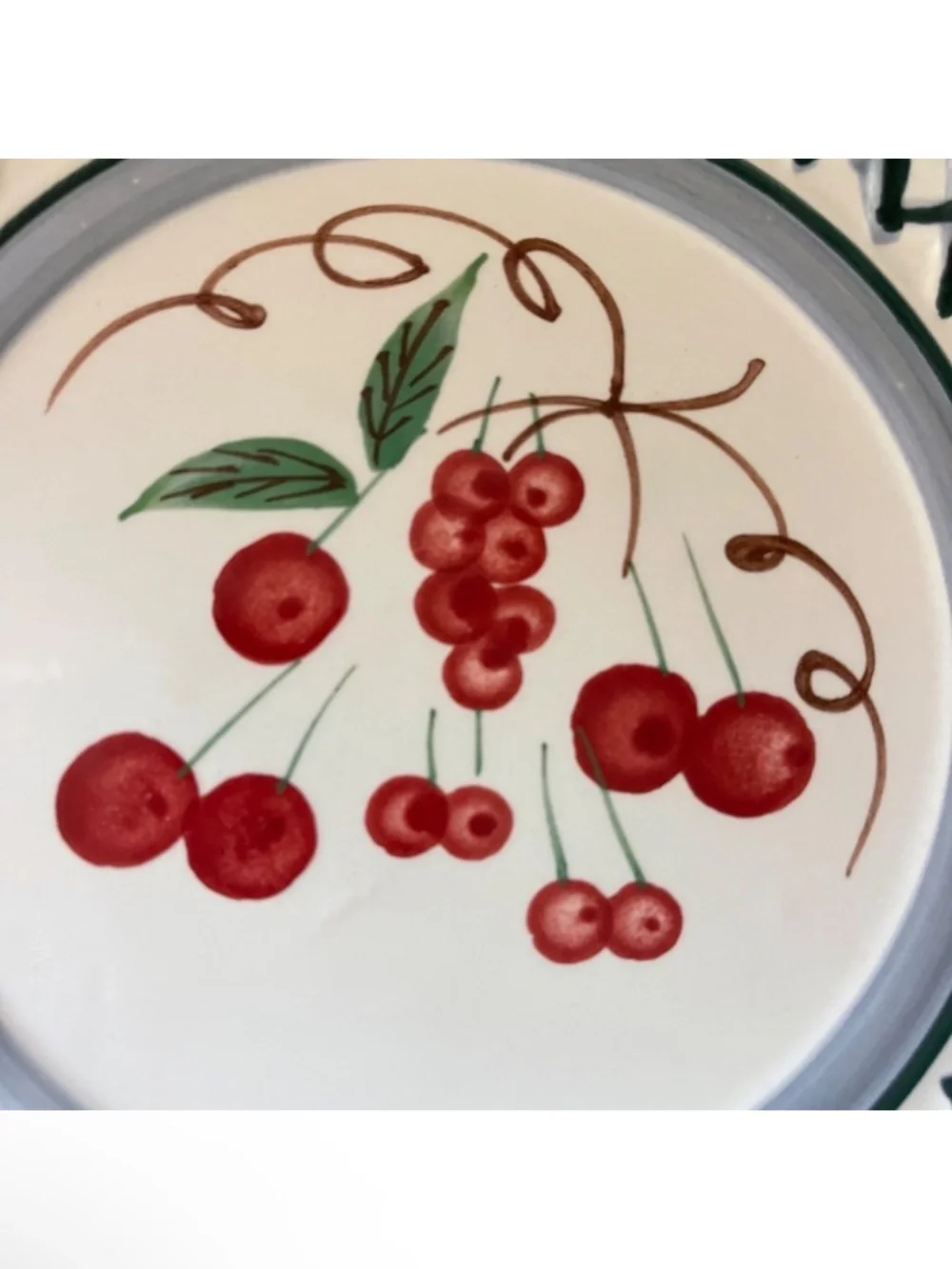 Royal Norfolk Fruit Dessert Plates Set of 3 Lattice Rim Cherry Pear Peach Cerami